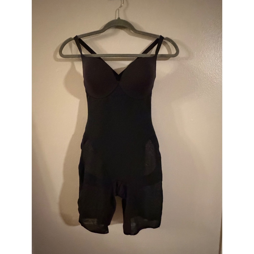 Shapellx PowerConceal Full Body Tummy Control Shapewear Bodysuit Black Small NWT